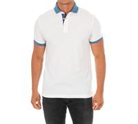 Hackett London Mens Short Sleeve Polo with lapel collar HM561962 man - White Cotton - Size Small