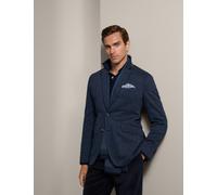 Hackett male Cotton Rich Prince of Wales Check Blazer - 46REG - Navy, Navy