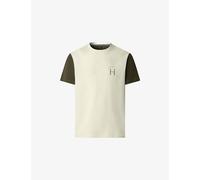 Hackett Mens Hackett Heritage Essential Classic-Fit Brand-Print Cotton-Jersey T-Shirt Off White S