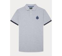 Hackett Mens Light Grey Heritage Logo Polo Shirt