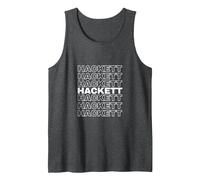 Hackett Proud Family Retro Reunion Last Name Surname Tank Top, Men, Dark Heather Grey, Small