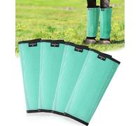 HackFond Breathable Mesh Horse Fly Boots - Equine Fly Leg Wraps for Insect & Scratch Protection, Comfortable Horse Leg Guards for Pasture, Trail Riding & Daily Use Set of 4 Gentle Mint Medium