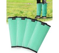 HackFond Breathable Mesh Horse Fly Boots - Equine Fly Leg Wraps for Insect & Scratch Protection, Comfortable Horse Leg Guards for Pasture, Trail Riding & Daily Use Set of 4 Gentle Mint Large