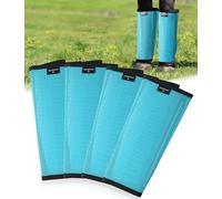 HackFond Breathable Mesh Horse Fly Boots - Equine Fly Leg Wraps for Insect & Scratch Protection, Comfortable Horse Leg Guards for Pasture, Trail Riding & Daily Use Set of 4 Royal Blue Medium