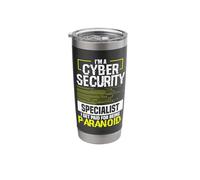 Hacking IT Technician Paranoid Cybersecurity Specialist Stainless Steel Insulated Tumbler