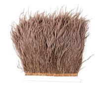 Hackle Feather Trim, 10 Meter Ostrich Feather Trim Multicolor 8-10 CM(Deep Coffee 30)