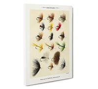 Hackles Fishing by Mary Orvis Marbury Canvas Print | Gallery Wrapped 30mm Frame Wall Art | 30x20 inches | Ready to Hang | Modern Picture | Living Room Bedroom Lounge Office