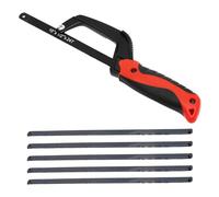 Hacksaw for Metal Cutting, 6-Piece Aluminum Frame Mini Hacksaw Set, Junior Hacksaw with 6-Inch Replaceable Saw Blades, Metal Saw for Tight Spaces, Wood Cutting Tool