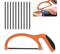 Hacksaw for Metal Cutting,Junior Hacksaw,Small Hacksa w, Mini Hacksa w for Metal Cutting, Heavy Duty Mini with 10 Exchangeable Blades for Cuttin g Plastic, PVC Pipe,Tile