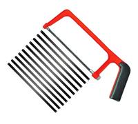 Hacksaw, Mini Hacksaw Set with 10 Blades, Professional Junior Hack Saw for Metal, PVC, Plastic, Wood Cutting, Small Hand Saw with Adjustable Frame, Heavy Duty Compact Hacksaws Tool for Repair(Red)