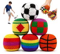 Hacky Footbag Sack Set 6PCS, Handmade Soft Kick Sacks for Adults, Beginners