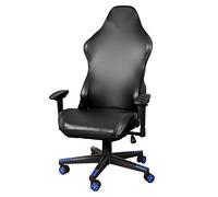 HACLEN Gaming Chair Cover Pu Leather, Waterproof Game Chair Cover Stretch Covers for Reclining Racing Removable Gaming Chair seat Cover -black