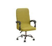 HACLEN Jacquard Office Chair Cover Stretch Boss Chair Covers High Back Desk Chair Cover Polyester Washable Slipcovers for Universal Rotating Chair Protectors -green-Medium