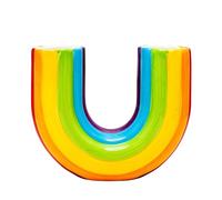 HACLEN Rainbow Vase for Flowers, U Shape Rainbow Flower Vases, Colorful Vases for Flowers, Suitable for Bedroom Living Room Office,1