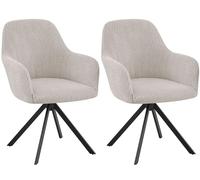 HACLEN Stretch Curved Back Chair Slipcovers Set of 6 4 2, Fitted Armchair Covers for Dining Chairs with Arms, Mid Century Modern Accent Dining Chair Covers (Khaki,2 Pack)