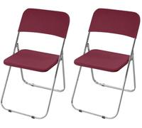 HACLEN Stretch Folding Chair Slipcovers, Separated Seat & Backrest Cover, Non-Slip WashableJacquard Fabric Chair Protector for Dining, Banquet, Party (burgundy,Set of 2)