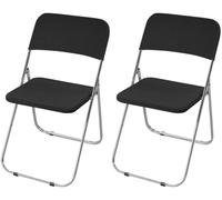HACLEN Stretch Folding Chair Slipcovers, Separated Seat & Backrest Cover, Non-Slip WashableJacquard Fabric Chair Protector for Dining, Banquet, Party (black,Set of 2)