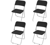 HACLEN Stretch Folding Chair Slipcovers, Separated Seat & Backrest Cover, Non-Slip WashableJacquard Fabric Chair Protector for Dining, Banquet, Party (black,Set of 4)