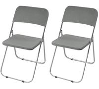 HACLEN Stretch Folding Chair Slipcovers, Separated Seat & Backrest Cover, Non-Slip WashableJacquard Fabric Chair Protector for Dining, Banquet, Party (dark gray,Set of 2)