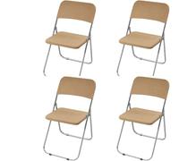 HACLEN Stretch Folding Chair Slipcovers, Separated Seat & Backrest Cover, Non-Slip WashableJacquard Fabric Chair Protector for Dining, Banquet, Party (Coffee,Set of 4)