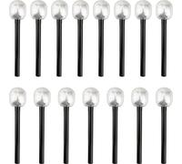 Haconba 15 Pack Toy Microphone Stage Mic Costume Prop Fake Mic Accessory Silver Glitter Microphone for Cosplay Stage Play Rock Star Accessories Prop Karaoke Birthday Theme Party Favors