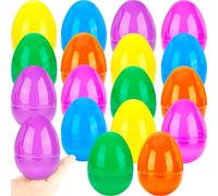 Haconba 18 Pack 4 Inch Easter Eggs Colorful Large Fillable Plastic Eggs for Easter Basket Fillers Egg Hunt Party Supplies, 6 Colors