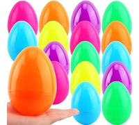 Haconba 18 Pack 6 Inch Jumbo Fillable Easter Eggs Large Bright Colorful Plastic Easter Eggs for Easter Decoration Egg Hunt Basket Stuffers, 6 Colors