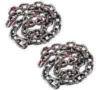 Haconba 2 Pack 6 Feet Halloween Chains Plastic Fake Chains Cosplay Prison Chains Prop for Halloween Role Play Party