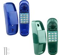 Haconba 2 Pack Swingset Phone Toys Safety Handlestoy Phone Pretend Play Telephone with Numeric Key for Kids Outdoor Playground Treehouse Accessories (Green, Blue)