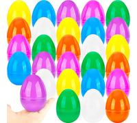 Haconba 28 Pack 4 Inch Plastic Easter Eggs Colorful Bright Large Fillable Egg Bulk for Easter Egg Hunt Party Supplies Basket Stuffers Classroom Prize, 7 Colors