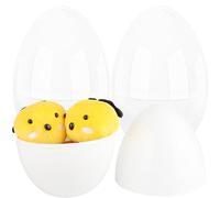 Haconba 3 Pack 12 Inch Giant White Fillable Easter Eggs Jumbo Plastic Blank Eggs for DIY Crafts Easter Egg Hunt Basket Stuffers Party Favors