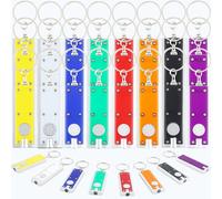 Haconba 40 Packs Mini Flashlight Keychain Bulk Colorful Small Portable LED Lights Ultra Bright Flashlight Key Ring for Outdoor Camping Activity, 8 Colors