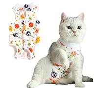 HACRAHO Cat Recovery Suit, 1 PCS Pet Surgical Recovery Suit Pet Cone Alternative for Small Medium Pets, M