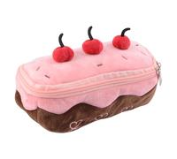HACRAHO Cherry Cake Pencil Case ，Cute Pencil Pouch Stationery Storage Box Kawaii Big Capacity Case Box Pen Holder Lead Pencil Organizer Supplies Pencil Case Cosmetic Bag（Pink）