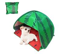 HACRAHO Dog Beach Tent Sun Shelter, 1 Pack Watermelon Portable Sun Shelter Automatic Pop-up Beach Tent Mini Dog Cat Tent Pet Protection for Indoor and Outdoor, M