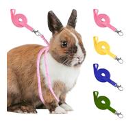 HACRAHO Handmade Figure 8 Harness and Leash for Ferrets,4 PCS Escape Proof Bunny Harness Vest for Pet Running Walk Jogging Bunny Kitten Ferret and Other Small Pet