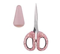 HACRAHO Rhinestone Scissors,Stainless Steel Cute Scissors for Office Home & Crafting Decorative Bling Handle Paper Cutting Tool(Pink)