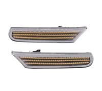 Hacreyatu 1 Pair Turn Signal Light Dynamic Side Indicator Flowing Side Marker Repeater Smoke For Porsche 911 Boxster Typ 996 986 Carrera GT2 GT3 (Transparent)