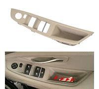 Hacreyatu 1PC RHD-Driver Side Door Handle for BMW 5 Series F10 F11,Window Switch Armrest Panel,Driver Seat Button Switch Frame Storage Box for BMW 520 523 525 528 530 535 2010-2016 (Beige-White)