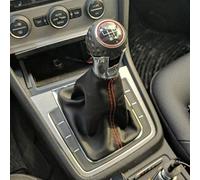 Hacreyatu 5 6 Speed Car Gear Shift Knob Gaitor Boot Leather Dustproof Cover for VW Golf 7 Mk7 GTI GTD 2013 2014 2015 2016 2017 2018 (5 Speed)