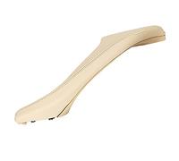 Hacreyatu Leather Side Door Pull Handle for B-MW 5 Series,Left Right Side Passenger Inner Door Handle Replacement for B-MW F10 F11 F18 520 523 525 528 530 535 2010-2017 (Beige, Left)