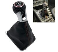 Hacreyatu LHD 5 6 Speed Car Gear Shift Knob Gaitor Boot Leather Dustproof Cover for VW Golf 7 Mk7 GTI GTD 2013 2014 2015 2016 2017 2018 (6 Speed)