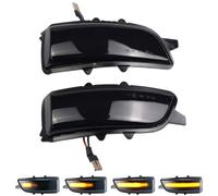 Hacreyatu Rear View Mirror Dynamic Turn Signal LED Light Indicator For Volvo C30 S80 2007-2013 S40 V50 2007-2012 S60 C70 V40 V70