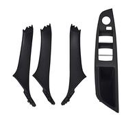 Hacreyatu RHD Black Side Door Handle for BMW 5 Series F10 F11,Inner Door Pull Handle Trim Cover Kits Replacement Window Switch Armrest Panel for BMW 520 523 525 528 530 535 (4PCS)