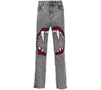 Haculla Fang Lip-print skinny-fit jeans - Grey 32-36-38-40