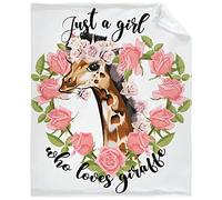 HACXZ are You OK Stay Positive!Funny Giraffe Sofa Throw Blanket Flannel Super Soft Fleece Bedspread Home Decor All Season for Bed Couch Living Room X-Small 40"x30" Toddler/Pet