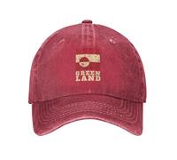 HACXZ Greenland Denmark Golf Dad Hat Defend Greenland Baseball Cap Retro Denim Fitted Sports Cap