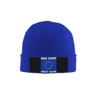 HACXZ Make Europe Great Again Knit Beanie Winter Hat Warm Soft Cap Blue