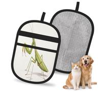 HACXZ Praying Mantis Pet Hair Removal Glove For Dogs Cats 9.5"X6.7", Reusable Pet Hair Remover Tool For Couch Bed Carpet Car Seat