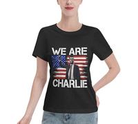 HACXZ We are Charlie Kirk Shirts A True Patriott Rip Women's T Shirt